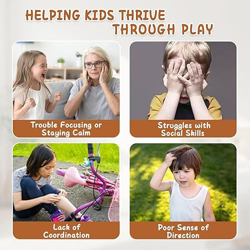 Miniatura 7 de Silla Giratoria para Niños Autistas, Juguetes de Sentarse y Girar para Autismo para Edad 3+, Silla Giratoria Sensorial que Mejora las Habilidades