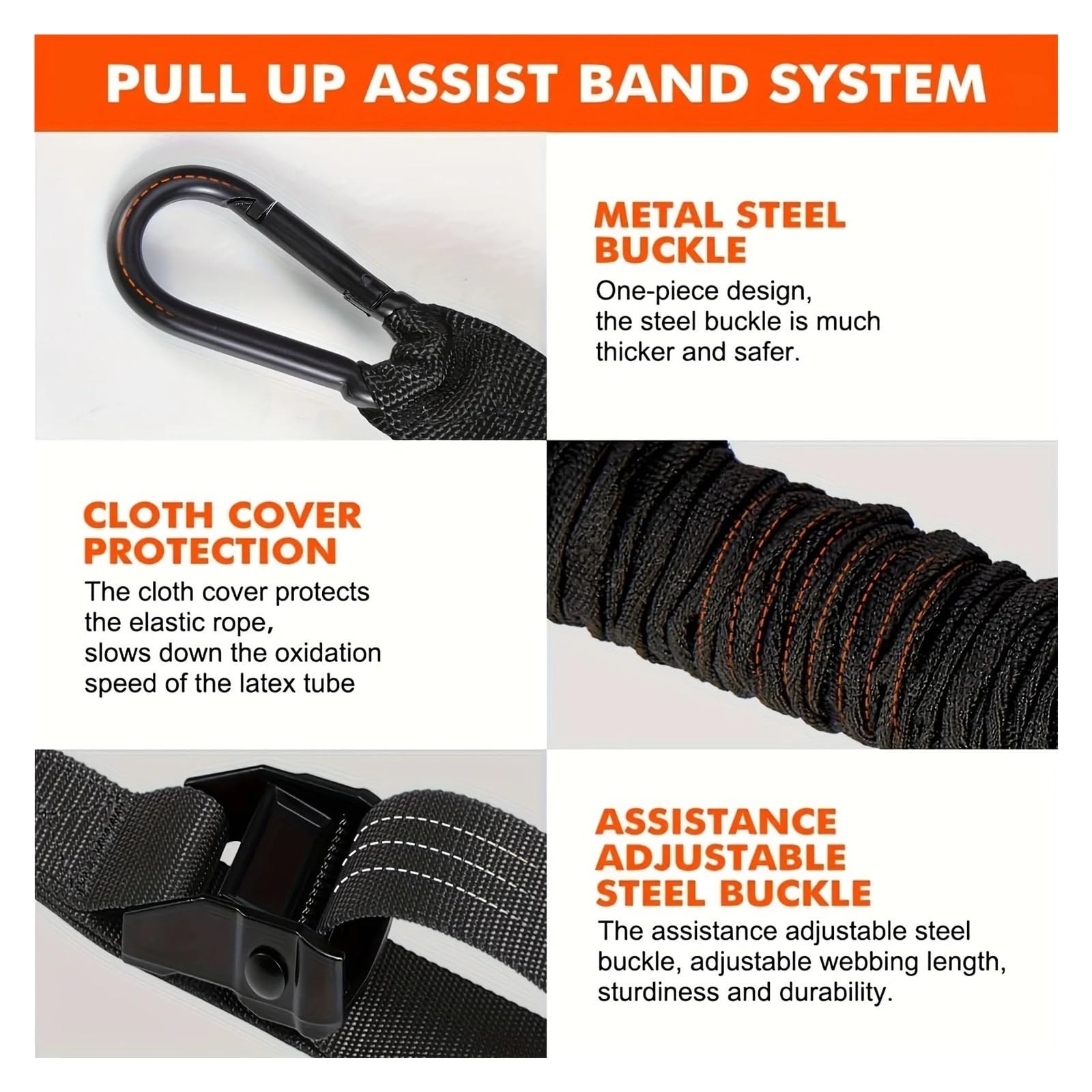 Bandas de Resistencia con Asas Juego de Bandas Asistencia for dominadas, con Correa