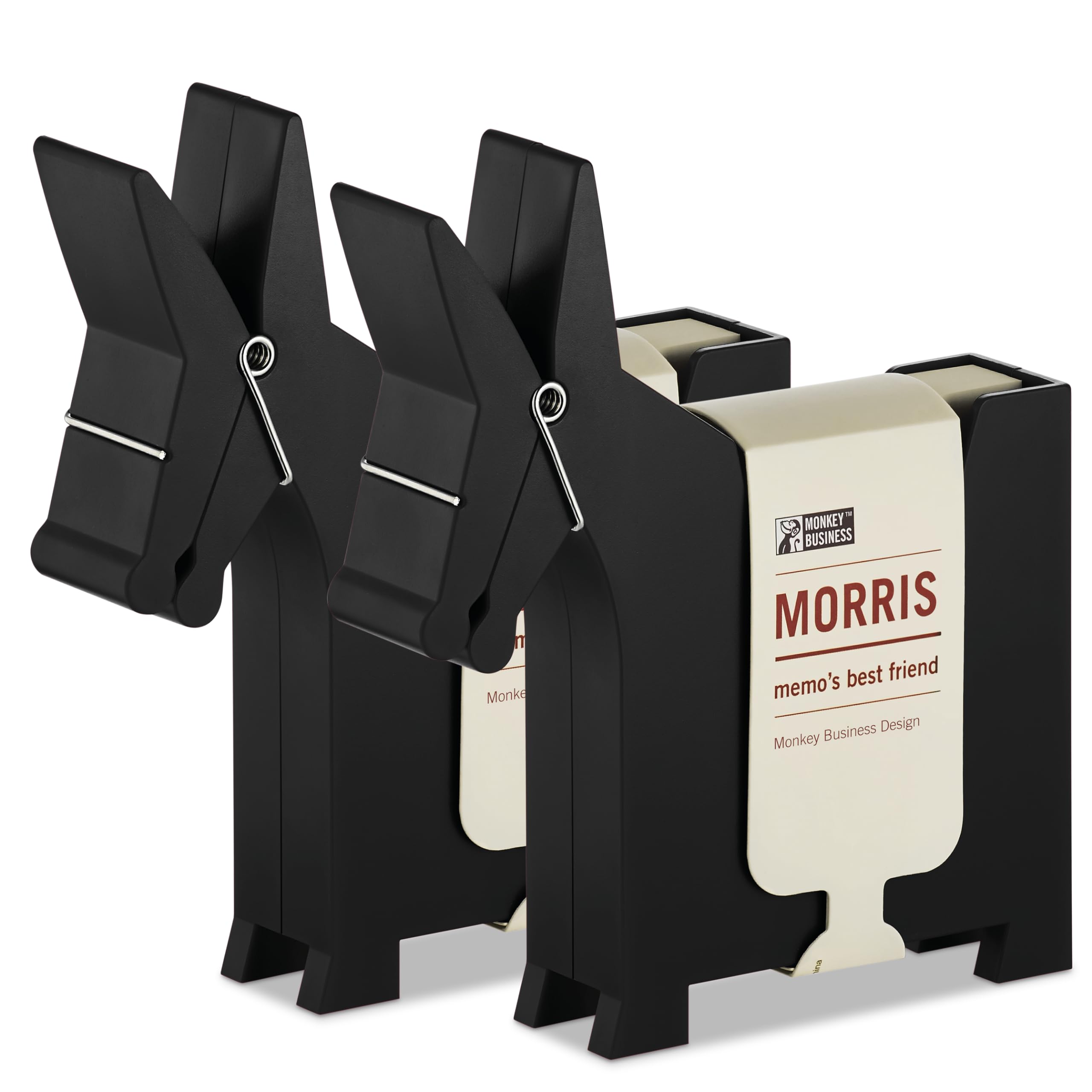 Monkey Business: Morris The Donkey Desktop Memo Holder - Cute Sticky Notes Holder & Desk Organiser, Office Accessories - Funny Decoration