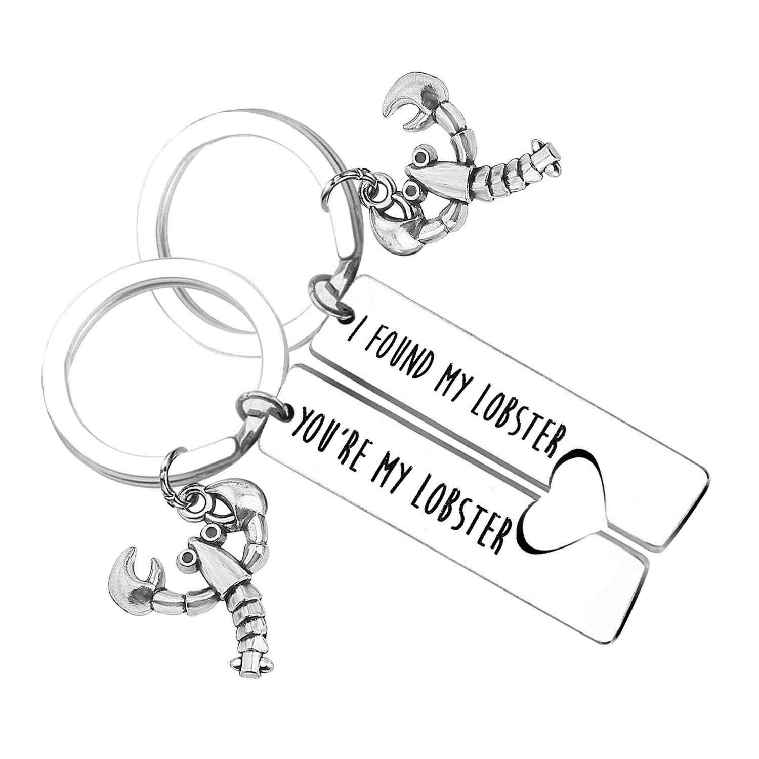 Couple Keyring Set I Found My Lobster You're My Lobster Keychain Couple Gift Birthday Christmas Valentine's Day Gift for Boyfriend, Girlfriend