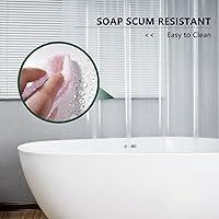 Vista 7 de AooHome Forro largo de plástico transparente para cortina de ducha, 72 x 78 pulgadas, peso ligero, EVA 4G, forro de ducha de plástico con ojales