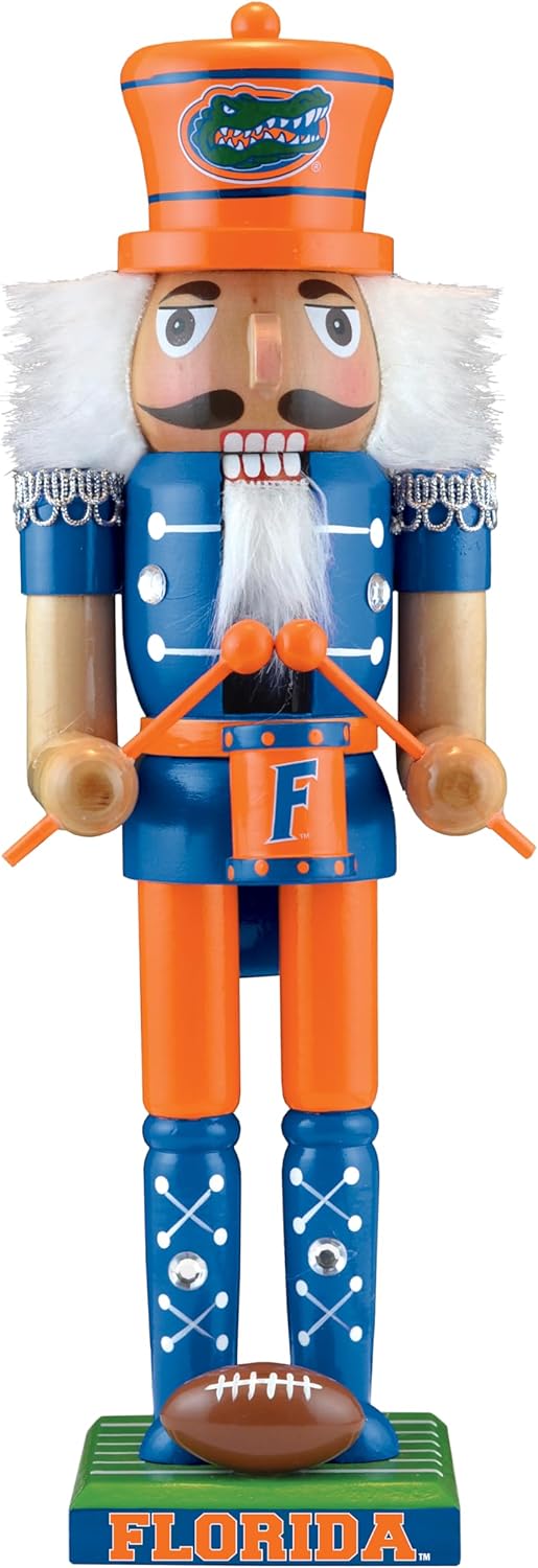 Baby Fanatic MasterPieces NCAA Auburn Tigers Painted Wood Nutcracker - Team Colors, Sports Theme