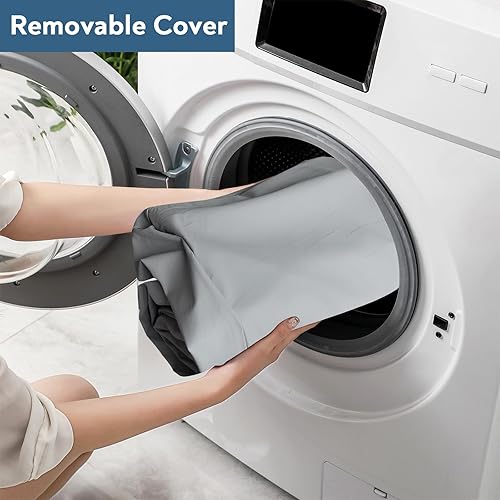 Miniatura 6 de Protector de colchón de espuma viscoelástica para catre de campamento con funda impermeable, parte inferior antideslizante de 3 pulgadas gruesa para