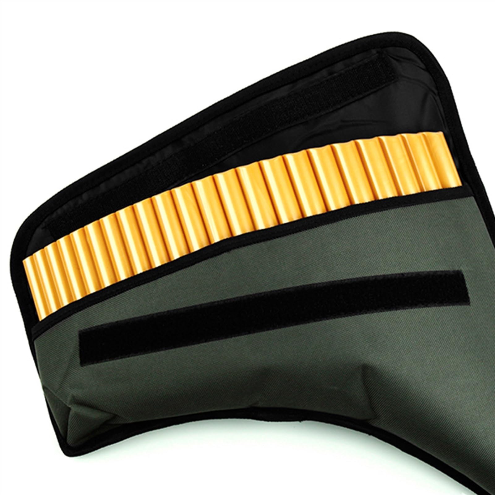 22 Röhren G-Taste Panflöte ABS-Kunststoff Pan Pipes Goldfarbe Anfänger Panflöte (Color : Gold left hand)