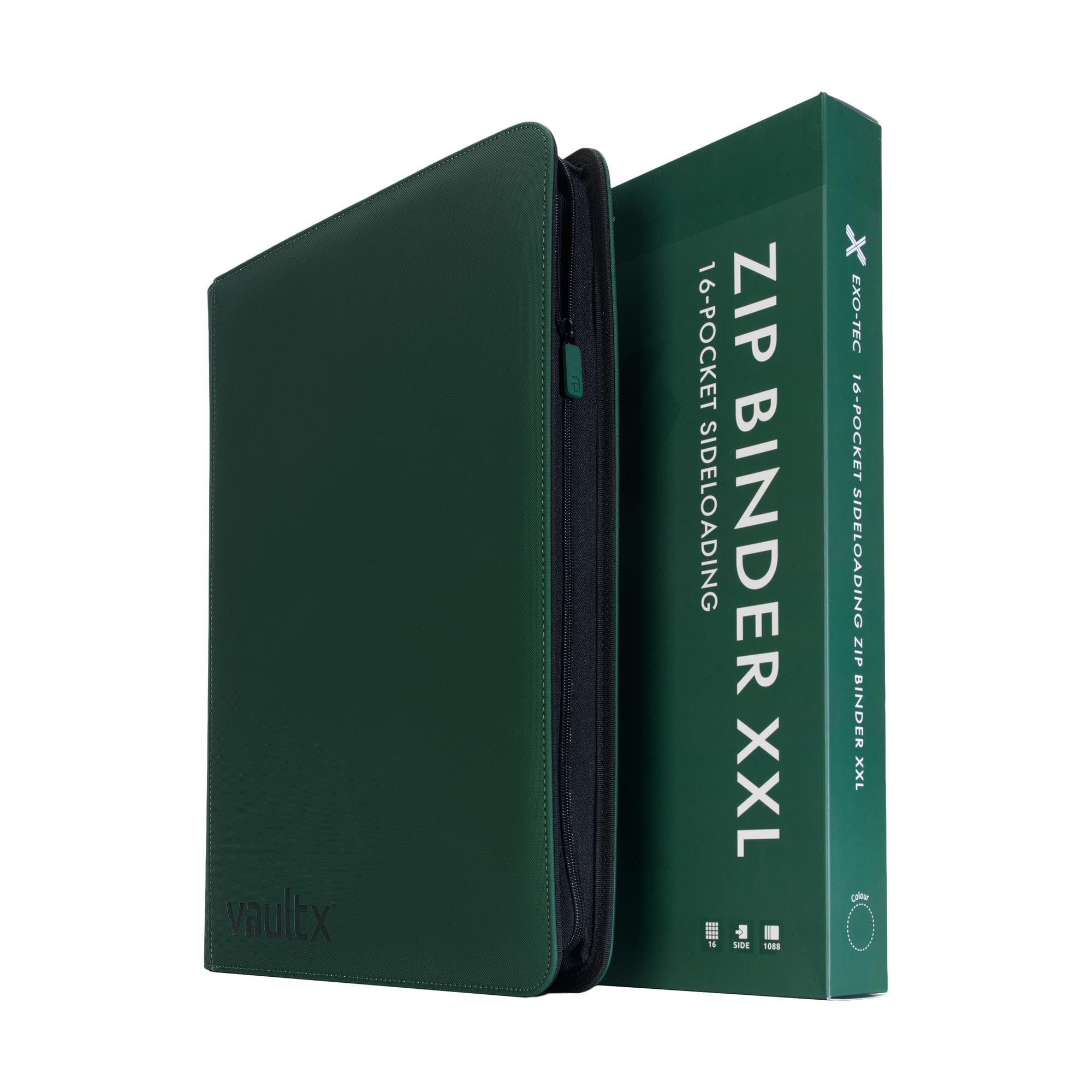 Vault X 16 Pocket XXL Zip Trading Card Binder 1088 Cards Exo-Tec (Green)