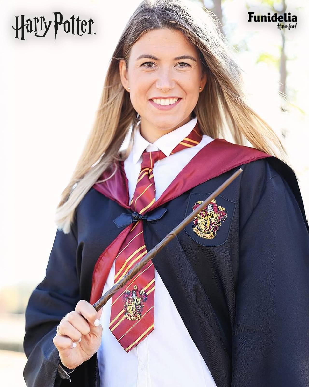 Funidelia Corbata Oficial Harry Potter para hombre y mujer. Accesorios de disfraces para adultos - Traje para adultos para fiestas, Carnaval y Halloween