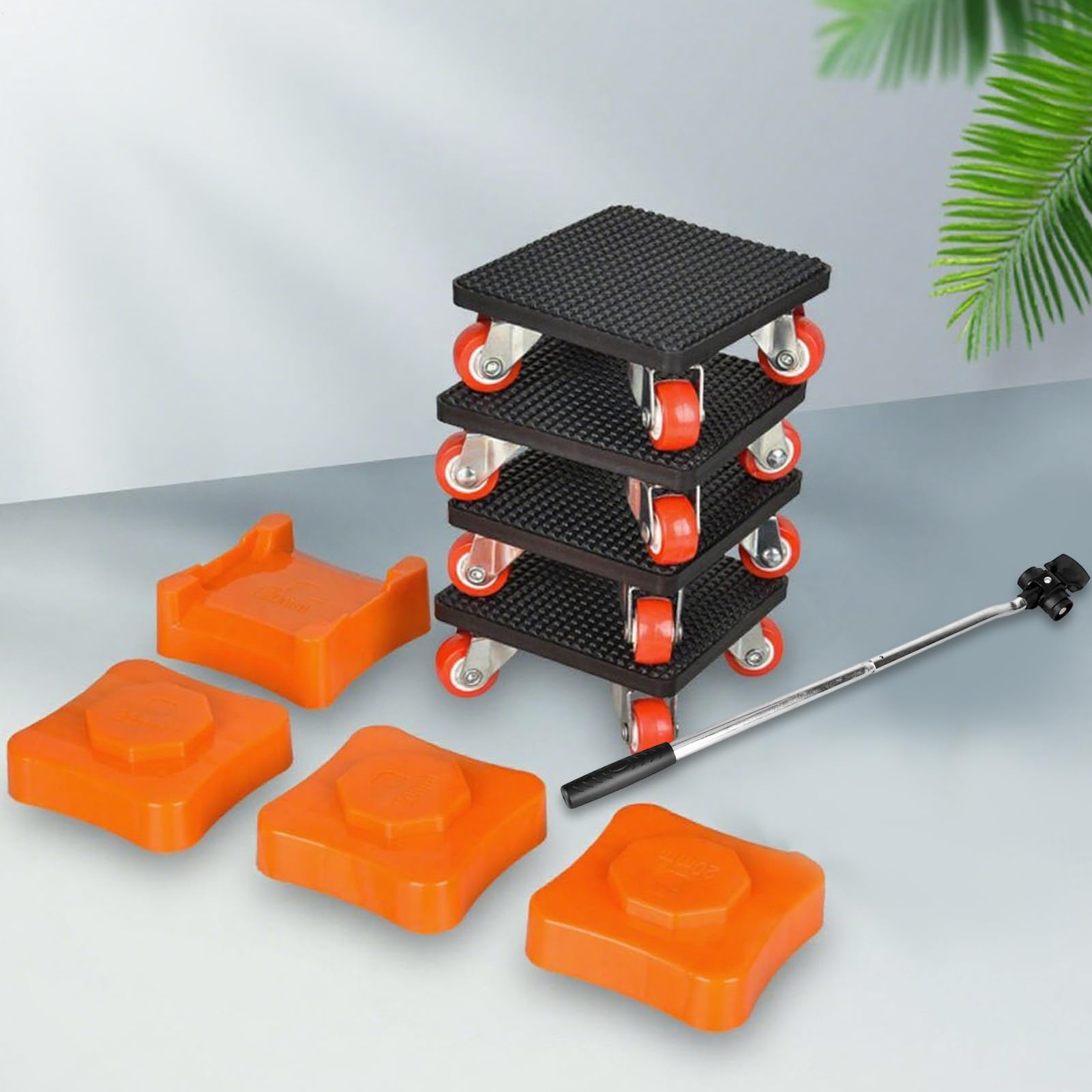 Spostamobili Con Rotelle Cuscinetti Scorrevoli ad Alta Capacità | Kit Strumenti per Sollevamento e Spostamento Mobili per Frigorifero Lavatrice Divano Materassi Armadio Scrivania Pianoforte