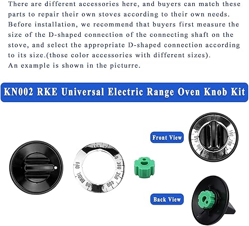 Miniatura 5 de AMI PARTS Kit de perilla de quemador eléctrico KN002 RKE Kit de manija de horno de rango eléctrico compatible con estufa de gas Whirlpool Reemplazar
