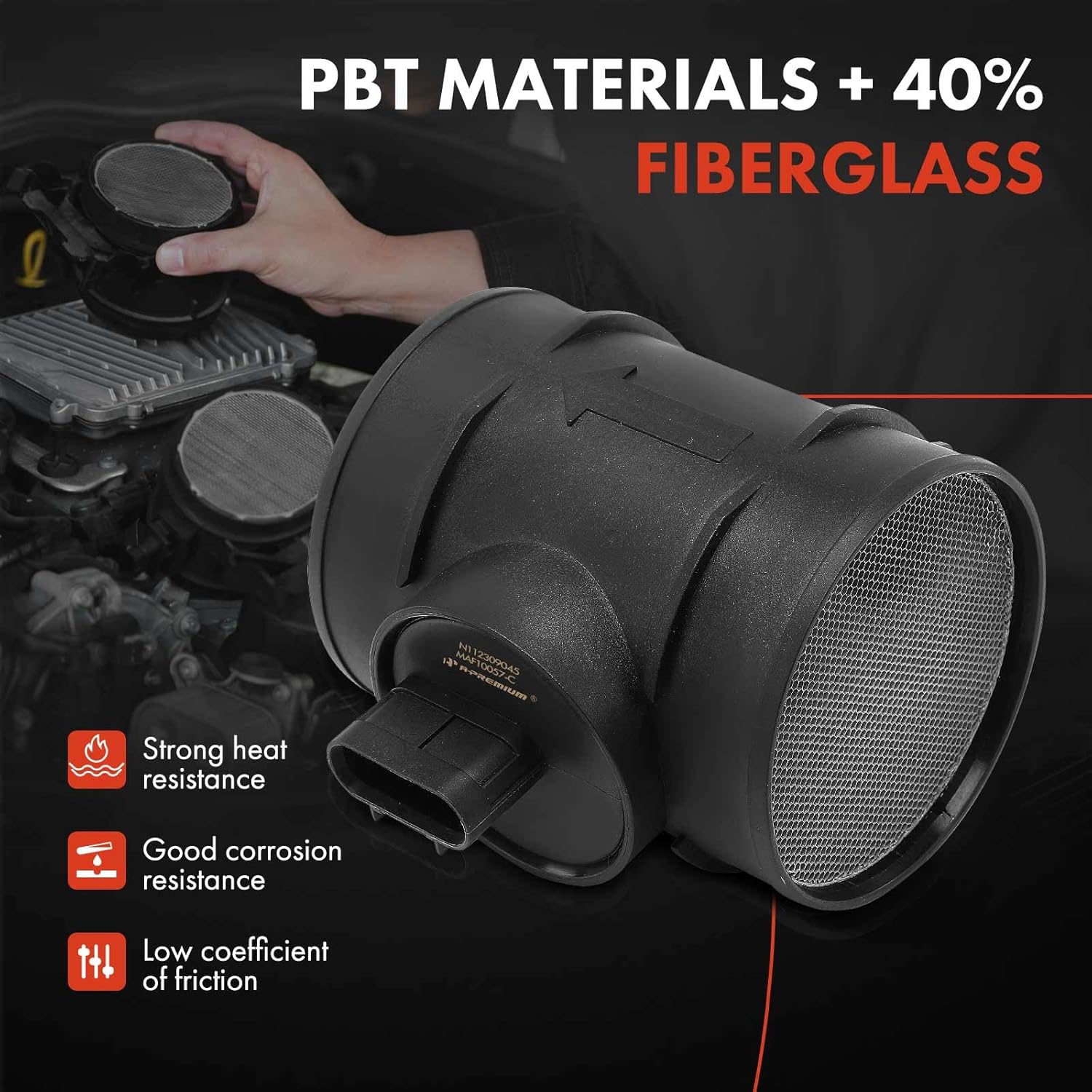 A-Premium Mass Air Flow Sensor [5 Pins] Compatible with Chevrolet Malibu 2004-2006 V6 3.5L & Pontiac Grand Prix 2004 V6 3.8L