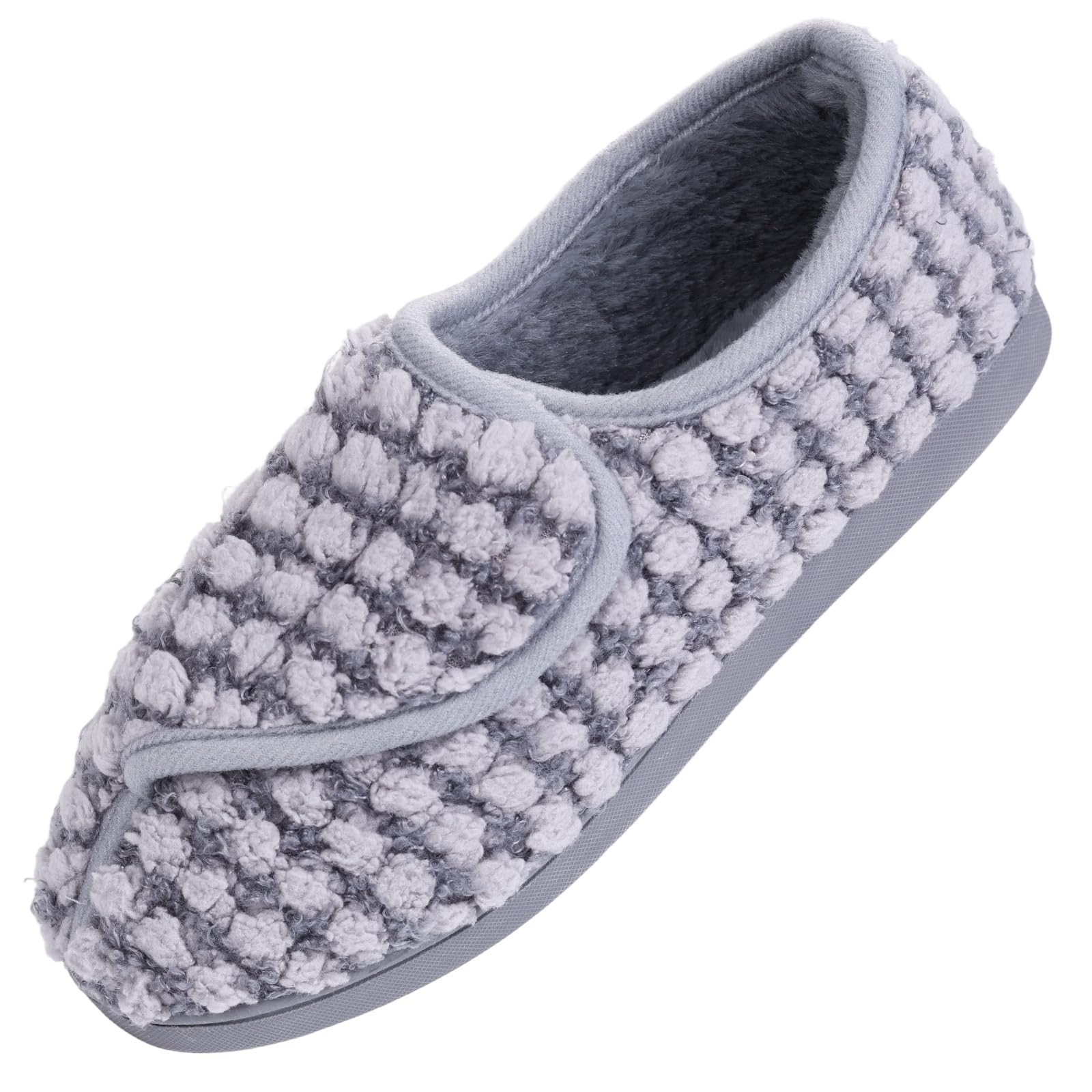Git-up Women Soft wide Slippers Memory Foam Closed Toed Diabetic Arthritis Edema House Slippers