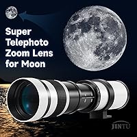 Vista 5 de JINTU 420-1600mm F/8.3 Lente de Zoom Telefoto Enfoque Manual para Lentes de Montura EF de Canon 4000D 2000D 1200D T8i T7 T7i T6 T6s T6i T5 T5i 80D