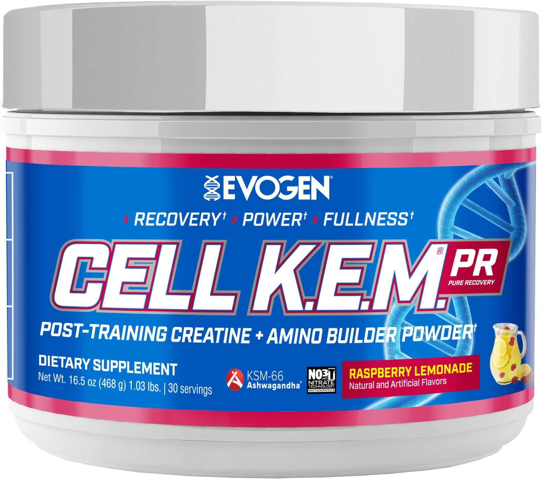 Cell K.E.M. PR V.2 Reformulated- Post Workout Recovery Powder & Muscle Builder | Creatine Monohydrate, BCAA Powder, EAAs | Recovery, Strength & Fullness | Raspberry Lemonade | 30 Servings