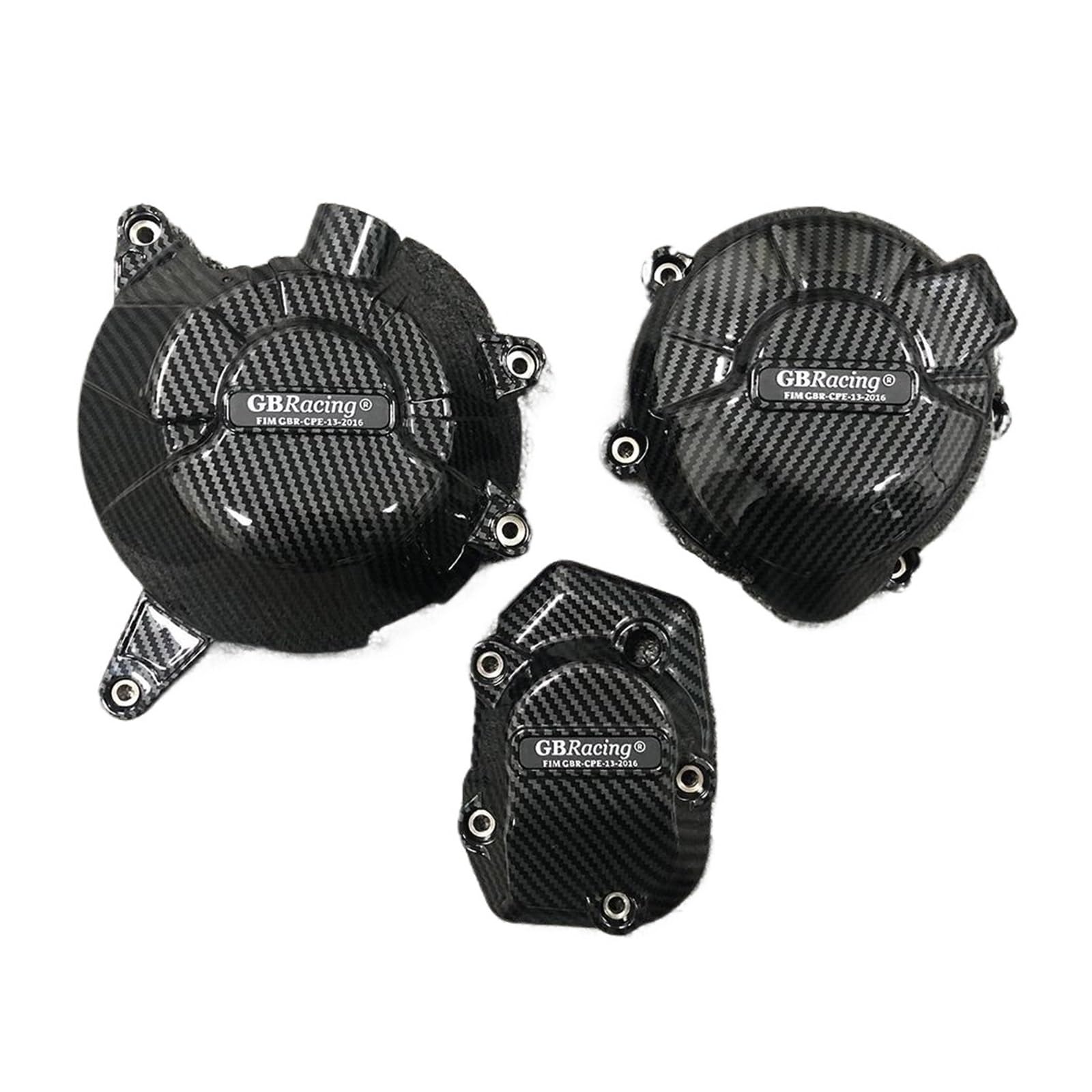 Protection De Carter De Moteur Couvercle Moteur Moto Automobile KAWASAKI Z900 2017 – 2023 Ensemble Protection Couvercle De Moteur Secondaire Carter Allumage Pour Moto(Carbon fiber texture)