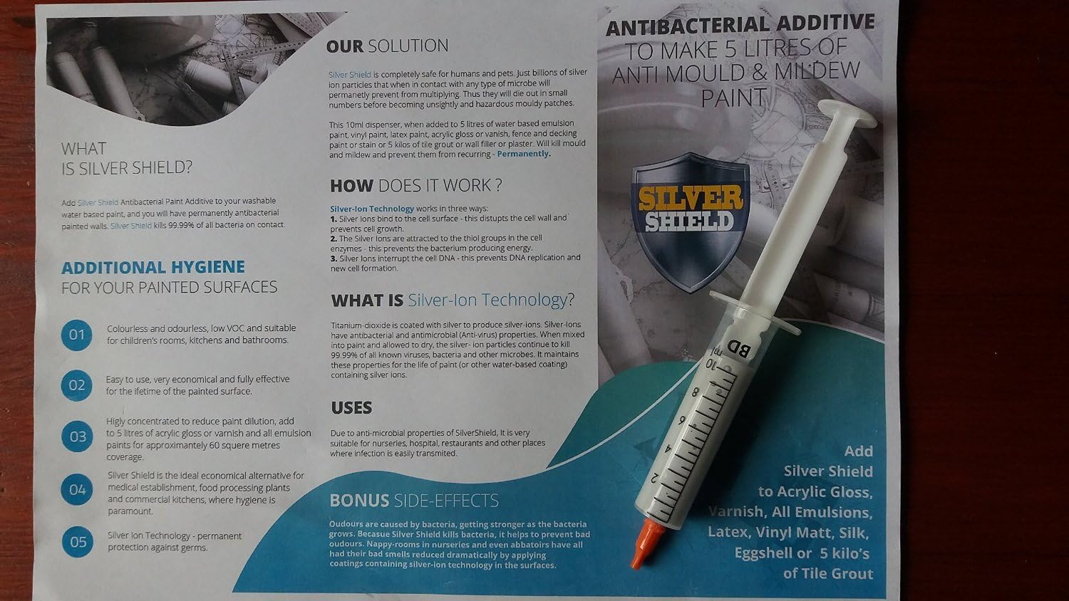 3 X Silver Shield Anti Mould Paint Additive for 5 litres of paint