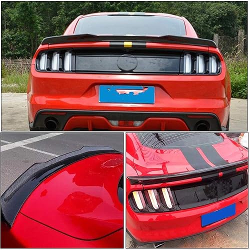 Miniatura 2 de Alerón trasero de coche de fibra de carbono para Baule Adatto para Ford Mustang Coupe GT Shelby 2015-2019, tira de tallo de borde de cola de techo