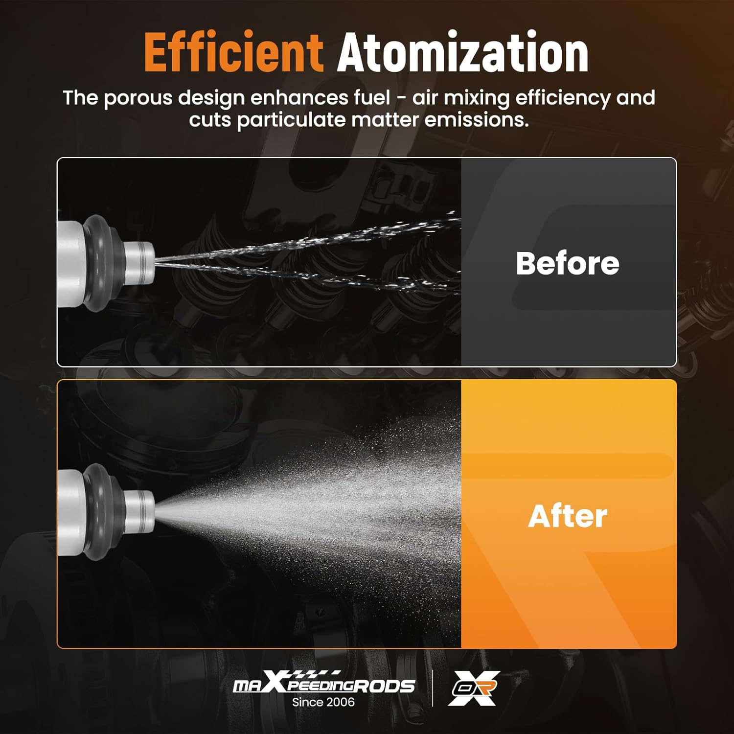 maXpeedingrods 4Pcs Fuel Injectors FJ954 for Mini Cooper R52 R53 1.6L L4 2002-2008 Replacement 13531521390 13537572995