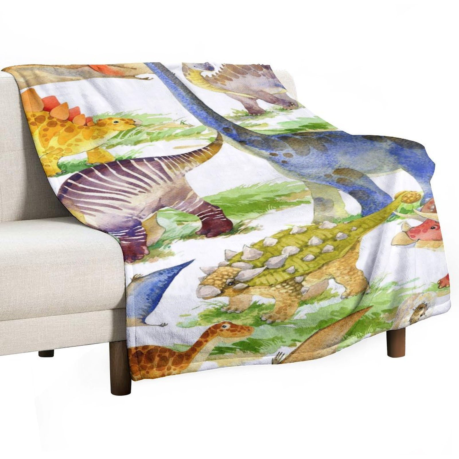 MHYRAC Flannel Blanket, Dinosaur Dragon Throw Blanket for Couch Sofa Bed Office, Soft And Comfortable Without Pilling