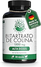 Choline – High dose: 1,500 mg of Choline Bitartrate from natural fermentation – For liver and fat metabolism (EFSA)* – 180 capsules – Green Naturals