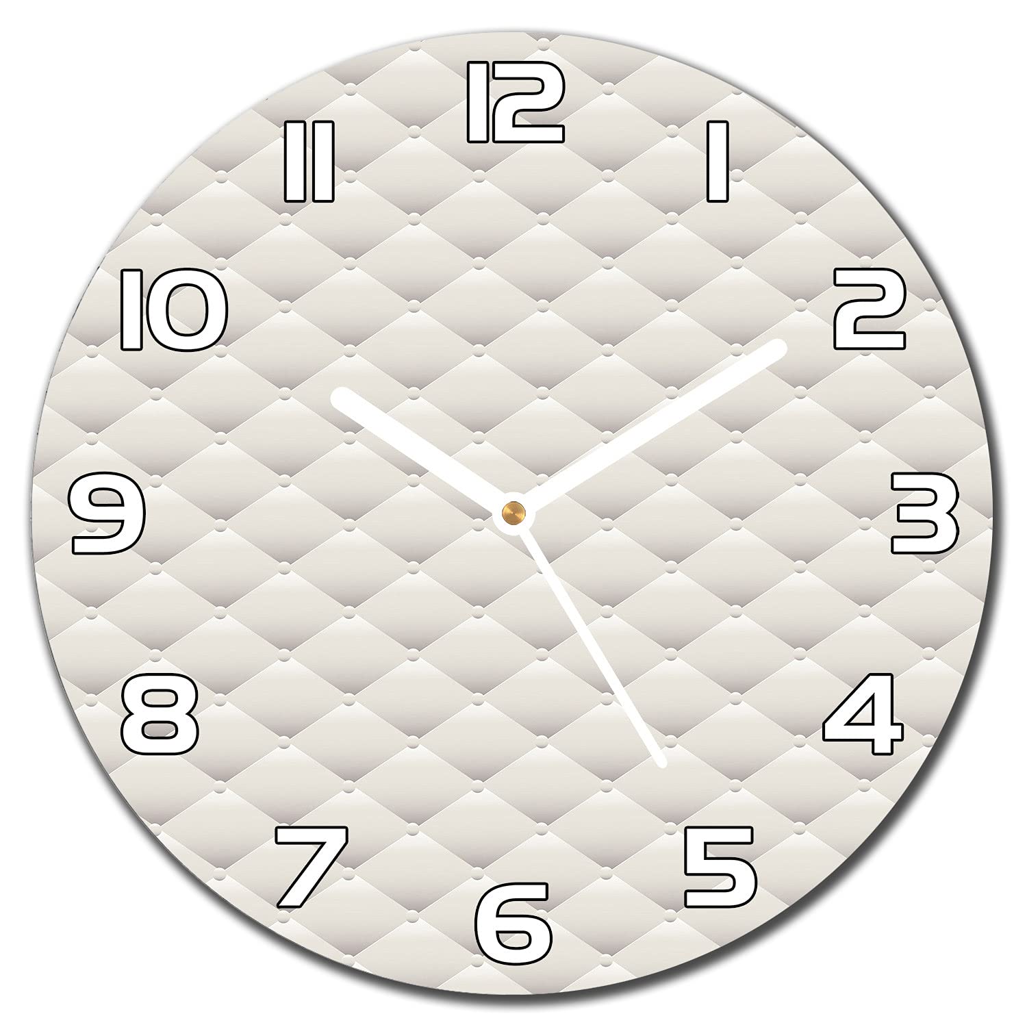 Horloge en verre moderne de 30 cm pour la cuisine et le salon