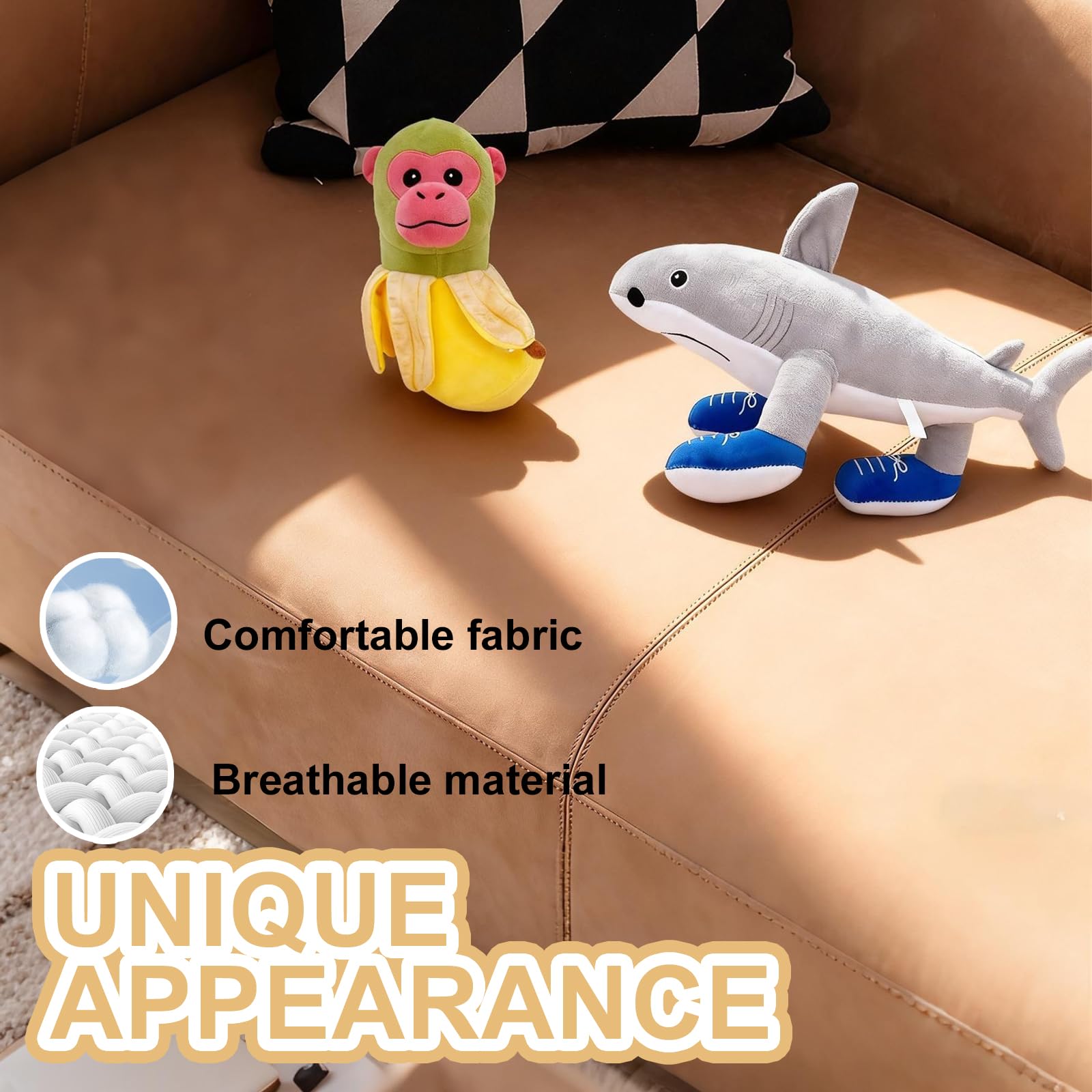 Italian Brainrot Plüschtier, Italian BRAINROT Plüschtier,Tralalero Tralala Kuscheltier, 8 Stück Plüsch Set, Chimpanzini Bananini Plüschfigur, Geschenke für Fans