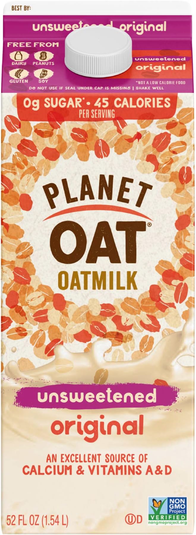Planet Oat, Oatmilk Unsweetend Original, 52 Fl Oz
