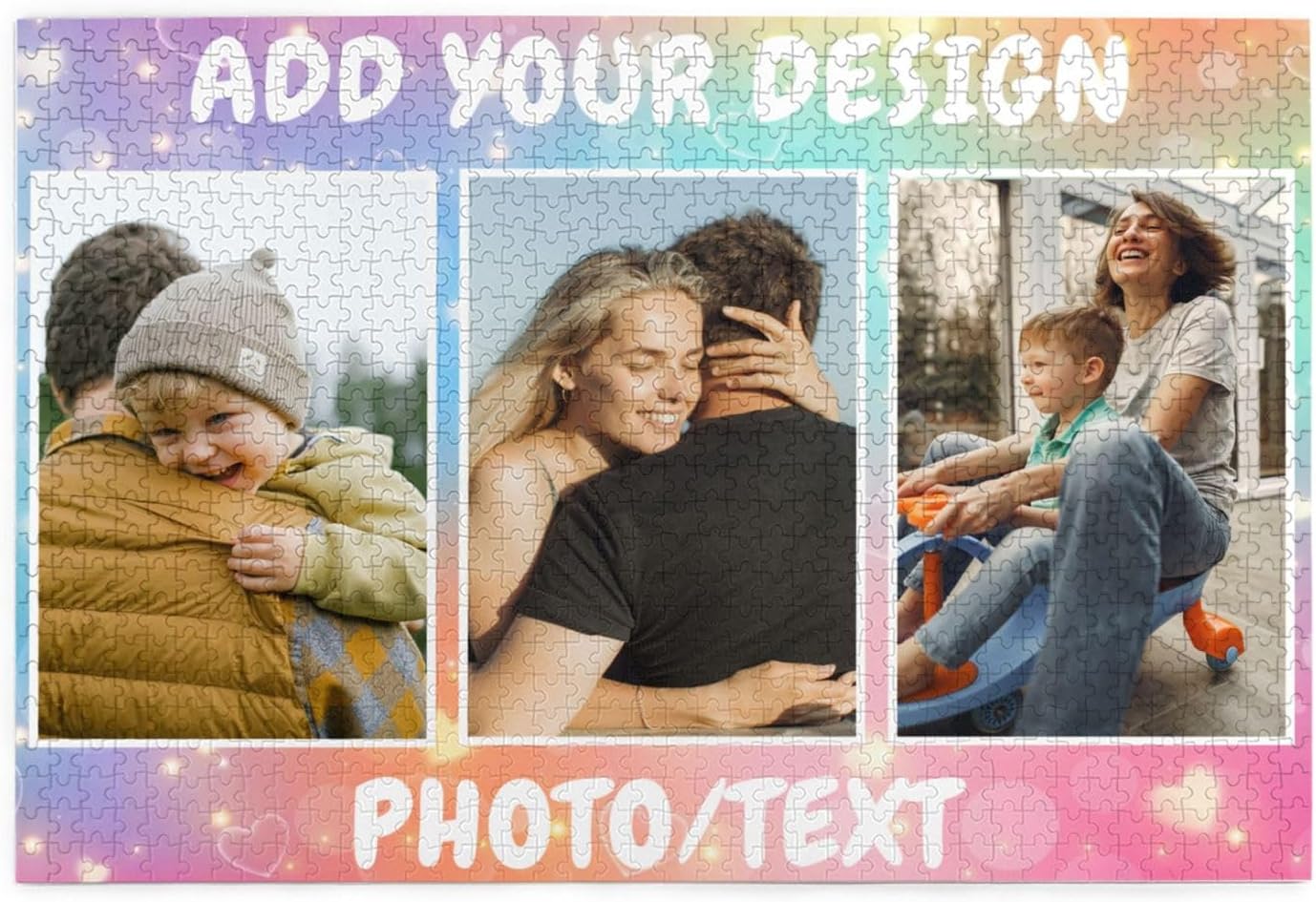 Custom Puzzles from Photos 1000/500 Pieces,Photo Puzzles Personalized,Customized Picture Puzzle Gifts for Adult and Family, Wedding,Friend