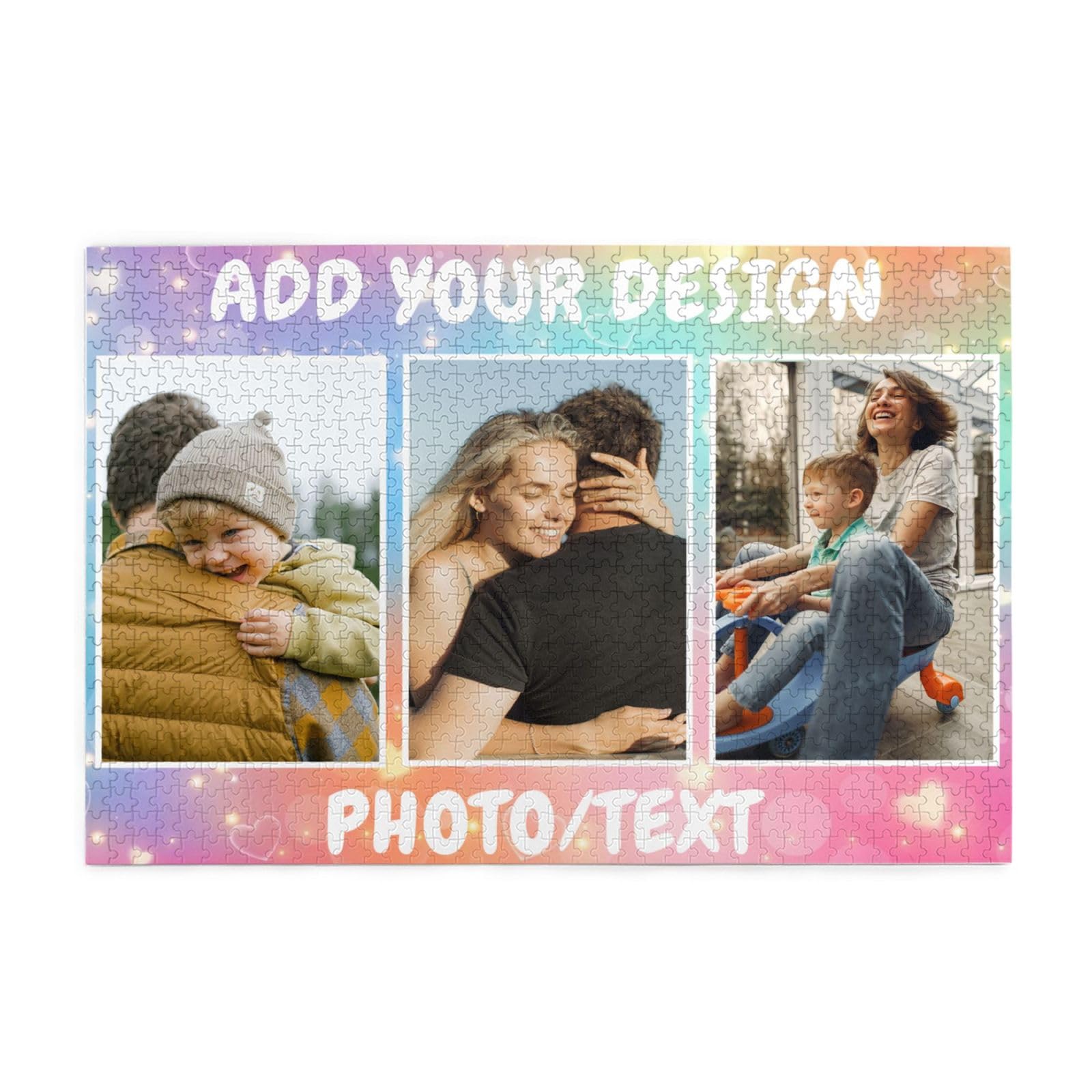 Custom Puzzles from Photos 1000/500 Pieces,Photo Puzzles Personalized,Customized Picture Puzzle Gifts for Adult and Family, Wedding,Friend