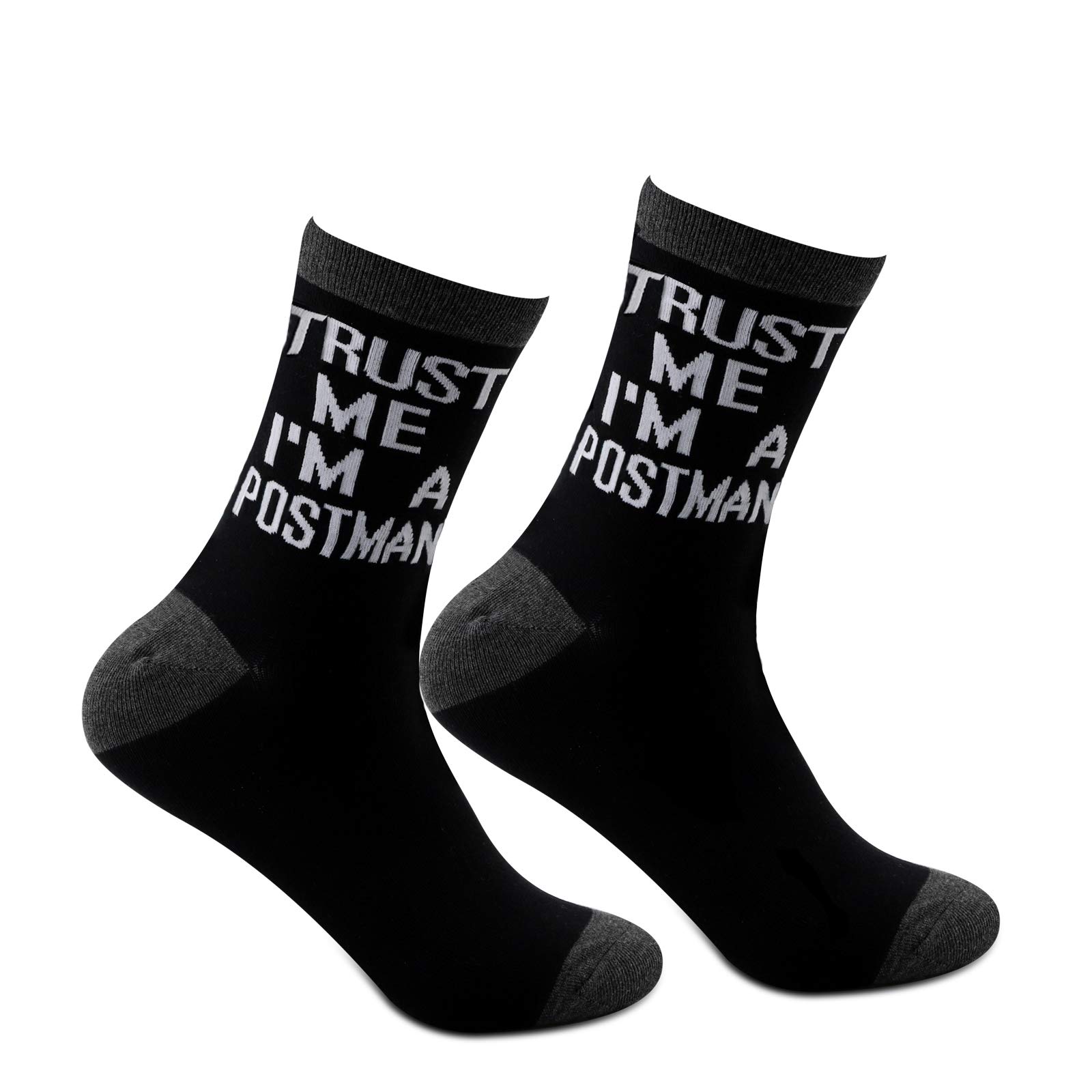 MBMSOMBMSO Mailman Socks 2 Pairs Trust Me I'm a Postman Socks Funny Mail Carrier Gifts Postal Worker Gifts