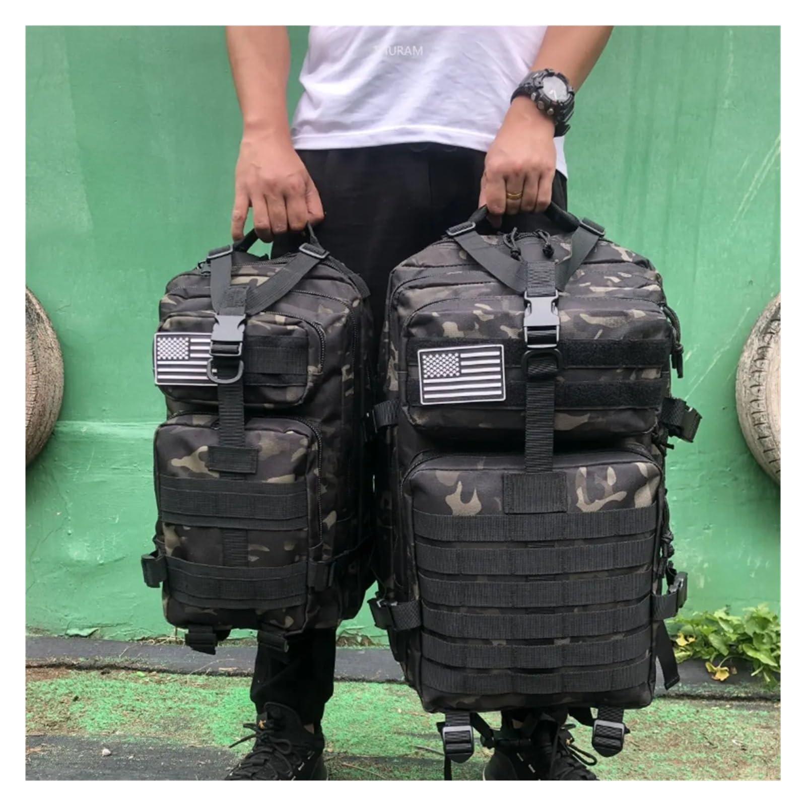 25L/50L 1000D Nylon Waterproof Trekking Fishing Hunting Bag