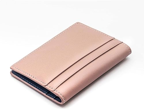 Miniatura 2 de Cartera delgada y minimalista para hombres y mujeres, mini cuero fino, plegable, compacto, bolsillo frontal con bloqueo RFID, incluye caja de