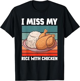 Retro Asian Rice With Chicken Food Lovers Apparel Fried Rice T-Shirt
