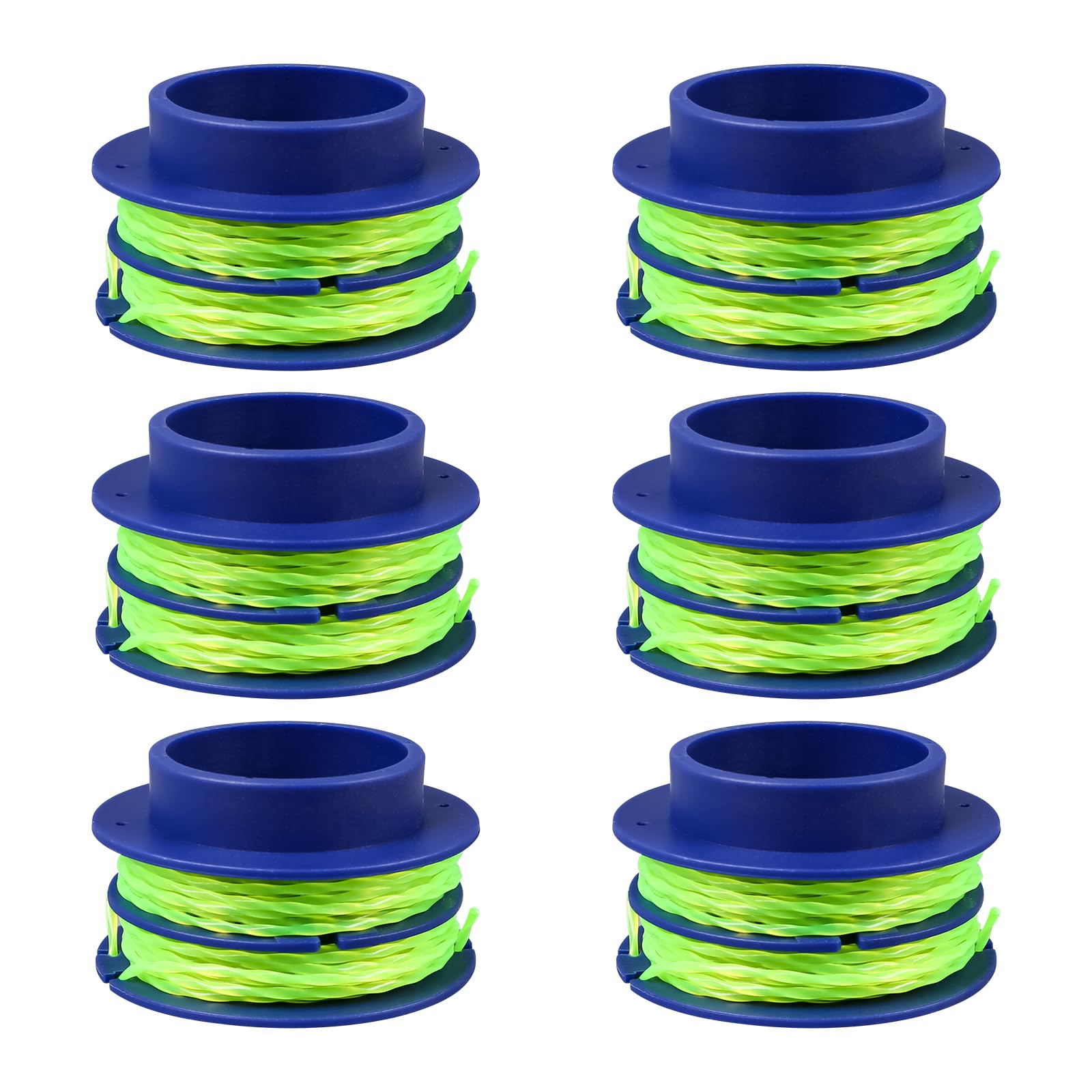 SYWAN KLS 124-03 Trimmer Head Replacement for Ko Balt KST 2224b-03 KST 1124B-03 KST 2024A-03 KST 4024A-03 TLEG-01, 20ft Spool 0.08-in Spooled 24V Trimmer String (6)