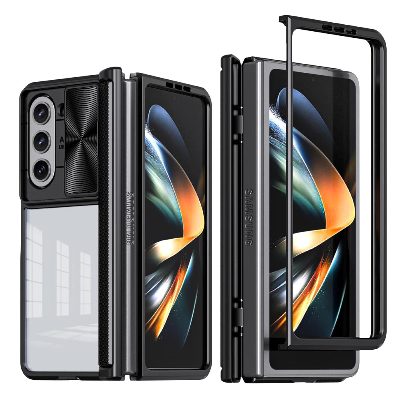 Coque Galaxy Z Fold5 objectif protégé et étui transparent rigide anti-choc - 7