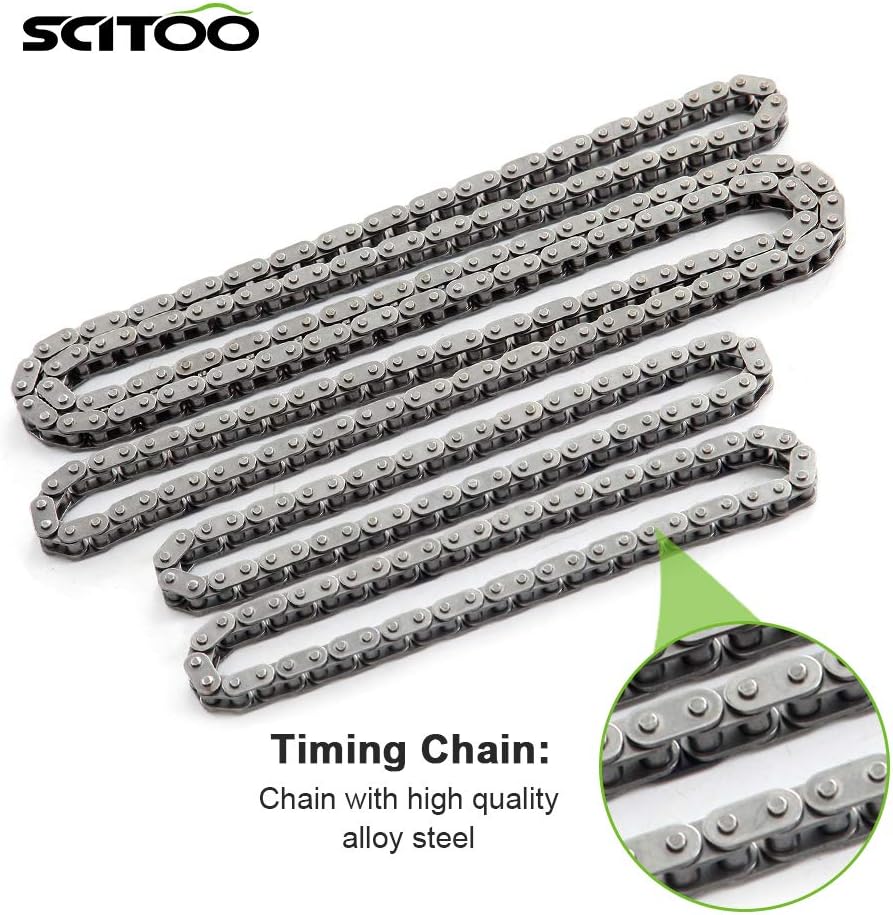 SCITOO TK4198 AT4Z-6306-A Engine Timing Chain Kit Sets Replaces for Mazda for ford for Lincoln CX-9 Edge MKX MKZ 3.7L 3.5L