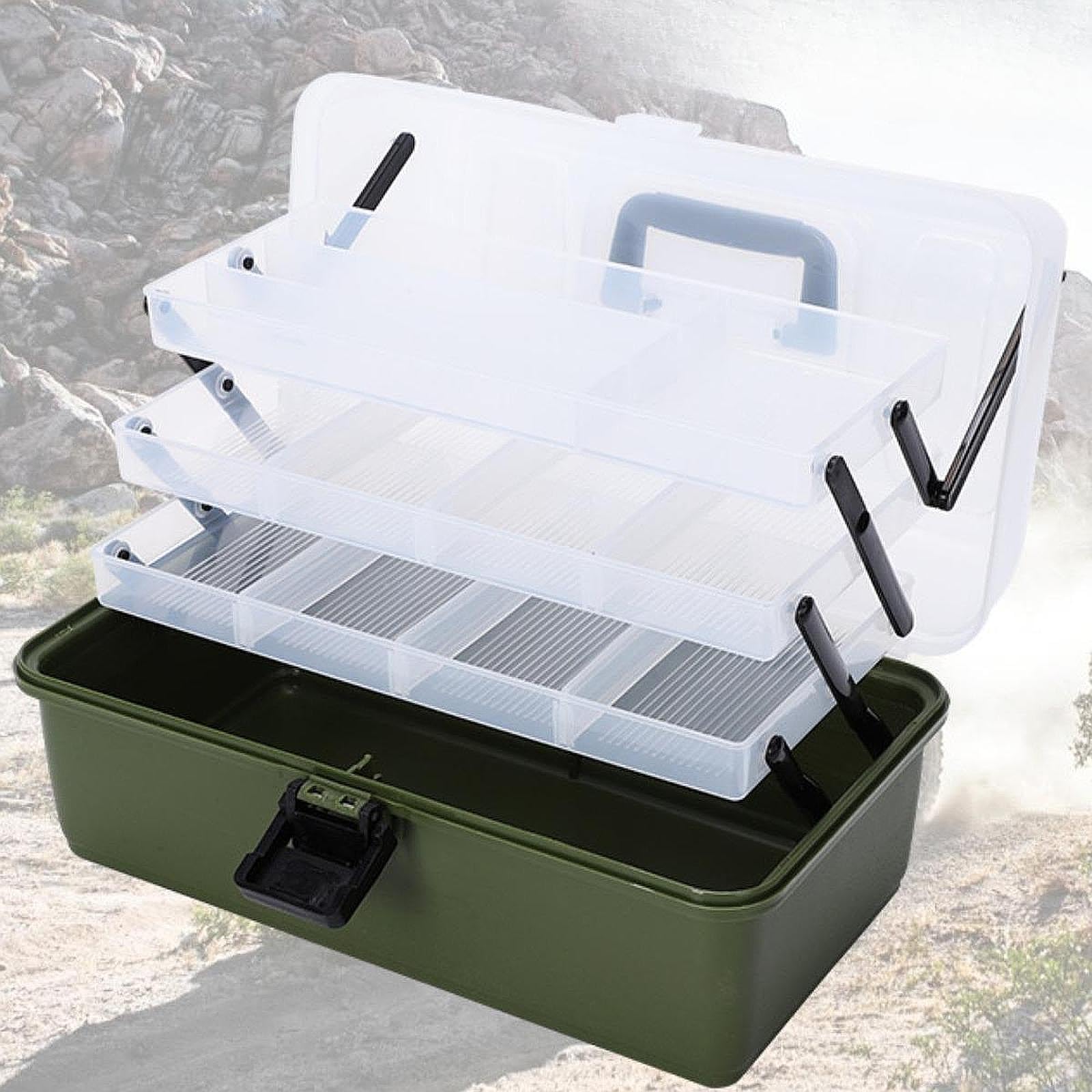 Caja de Aparejos de Pesca con Almacenamiento para Señuelos, Ideal para Pescadores Aficionados. Almacenamiento Ligero por
