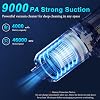 Aspiradora de mano para auto KMM, aspiradora portátil y soplador de aire | Succión fuerte de 9000PA, inalámbrica, alta potencia de 120W, múltiples boquillas y luz LED, para hogar, auto, oficina, mascotas 5