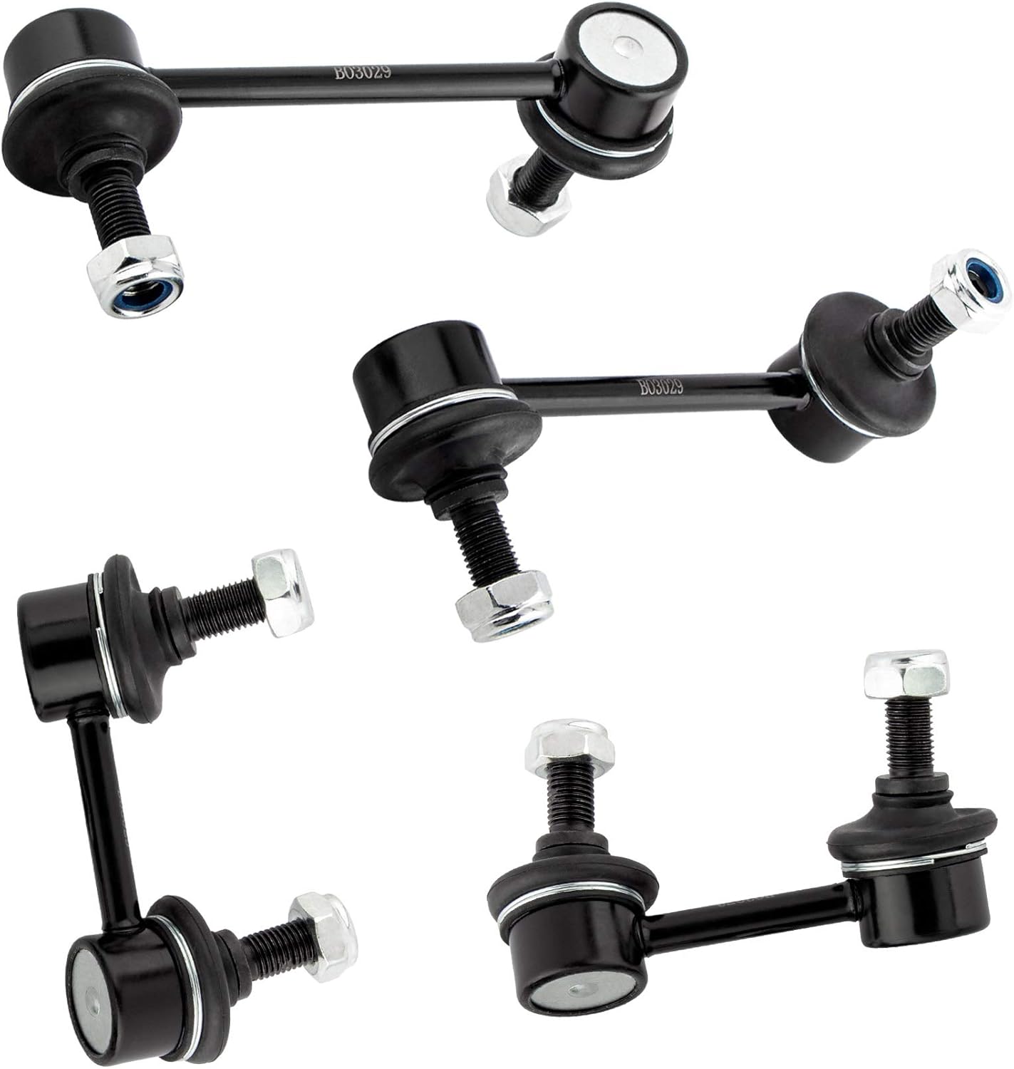 BOXI K90340 K90341 K90342 K90343 (Set of 4) Front & Rear + Left & Right Side Sway Stabilizer Bar End Links Fit for Acura CL 2001 2002 2003 / TL 1999 2000 2001 2002 2003 / for Honda Accord 1998-2002