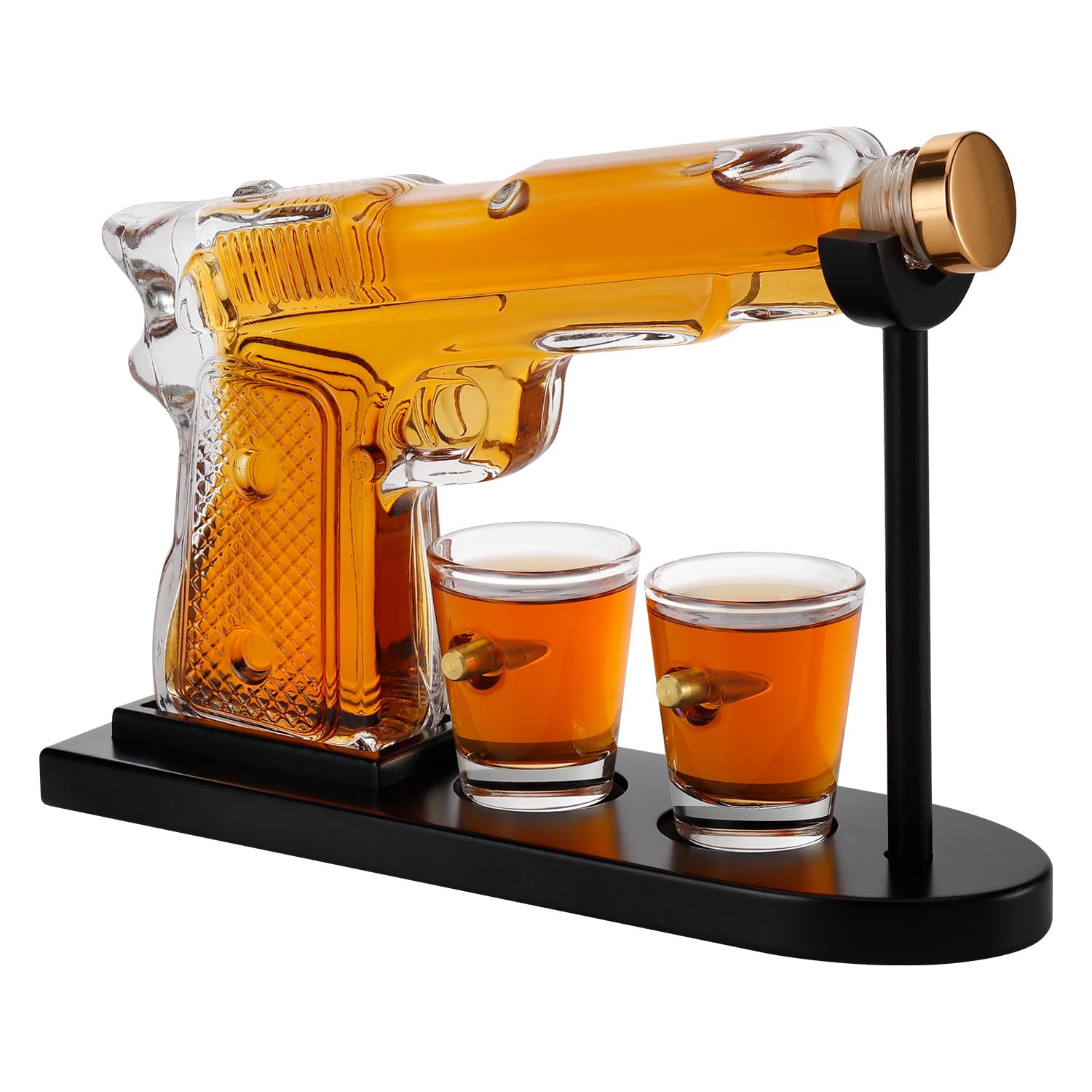 Set Decanter Whisky A Pistola - Con 2 Bicchieri Vintage - Foto 5