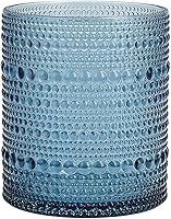 Vista 1 de Fortessa Orbetto - Colección de vajilla de plástico para exteriores con borde en relieve, juego de 4 vasos para cócteles DOF, 310 ml, azul aciano