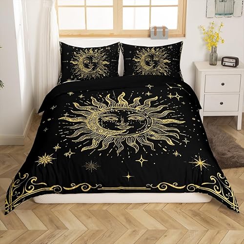 Miniatura 9 de Erosebridal Juego de ropa de cama con diseño de calavera de rosa tamaño King, diseño de mariposa gótica, diseño de calavera de azúcar para niñas,
