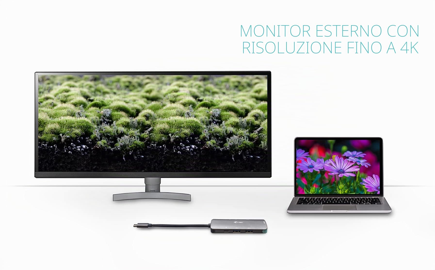 i-tec USB-C 4K Nano Docking Station Metallo 1x HDMI 3x USB 3.0 1x SD/MicroSD Power Delivery 100W per Windows MacOS Android ChromeOS