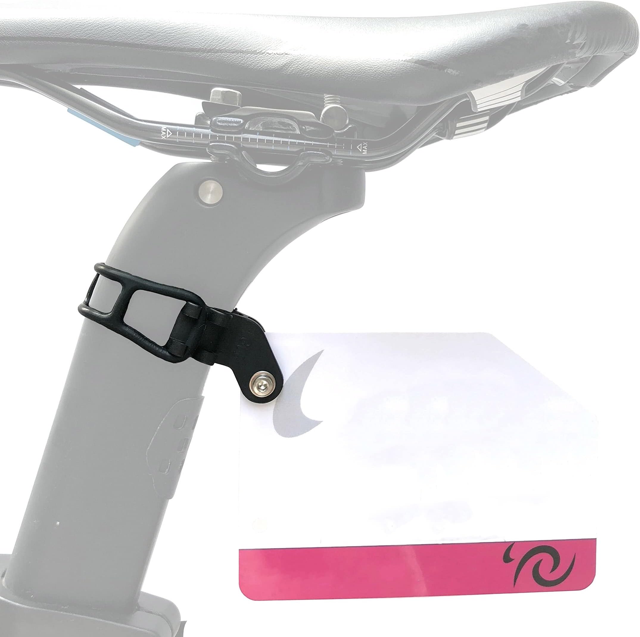 Thinvik Bike Race Number Plate Holder Cycling Number Mount - Quick Release with Rubber Bands