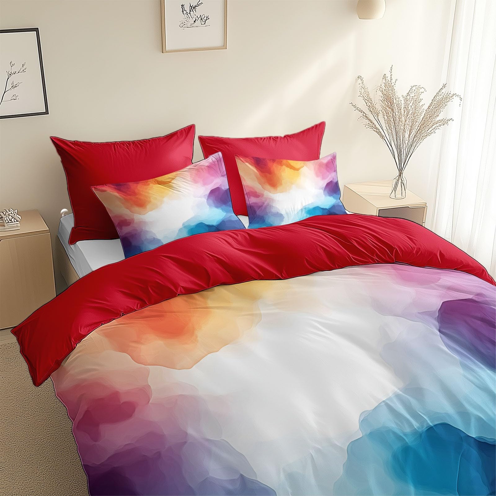 Housse de couette coloré 200x200 pour illuminer une chambre adulte moderne
