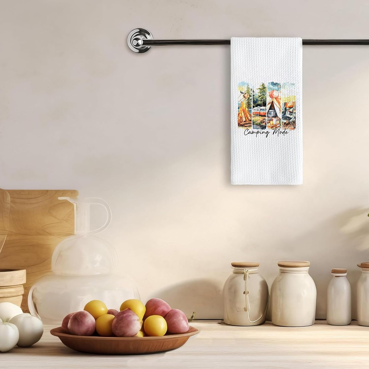 Camping Gifts Kitchen Towels, Gifts for Camping Lovers Hand Towels for Bathroom Decor, Camping Mode Decor Dish Tea Towels for Kitchen, Camper Gift for Men Women, 16x24 Inches - Image 3