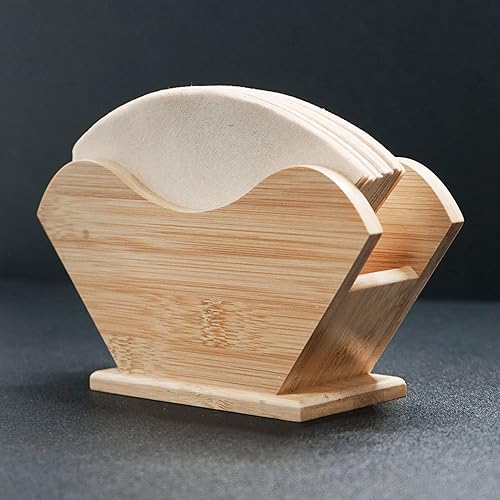 Miniatura 3 de Soporte de filtro de café de madera, caja de filtro de café, soporte de almacenamiento de papel de café, soporte para filtro de café para filtros