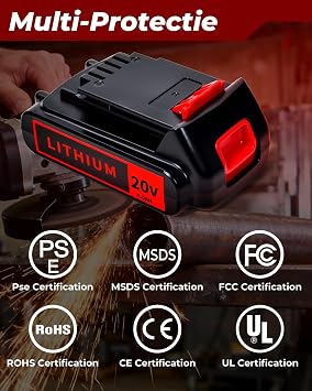 20V 4.0Ah Battery for Black and Decker Lithium-Max Tools 2-Pack
