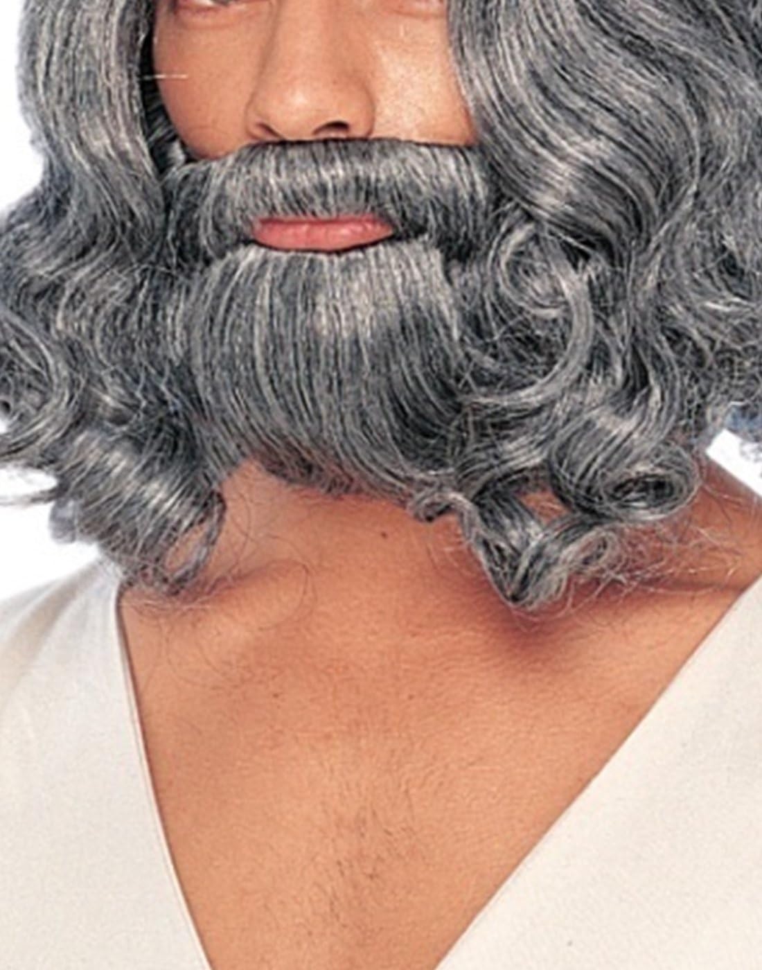 Biblical Grey Wig and Beard Costume Accessory