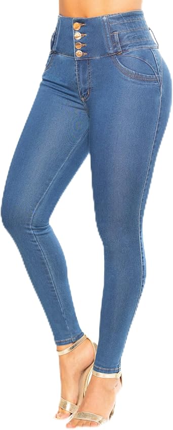 Colombian Push Up Jeans for Women High-Waisted, Butt Lifting, Tummy Control Pantalones Colombianos Levanta Cola