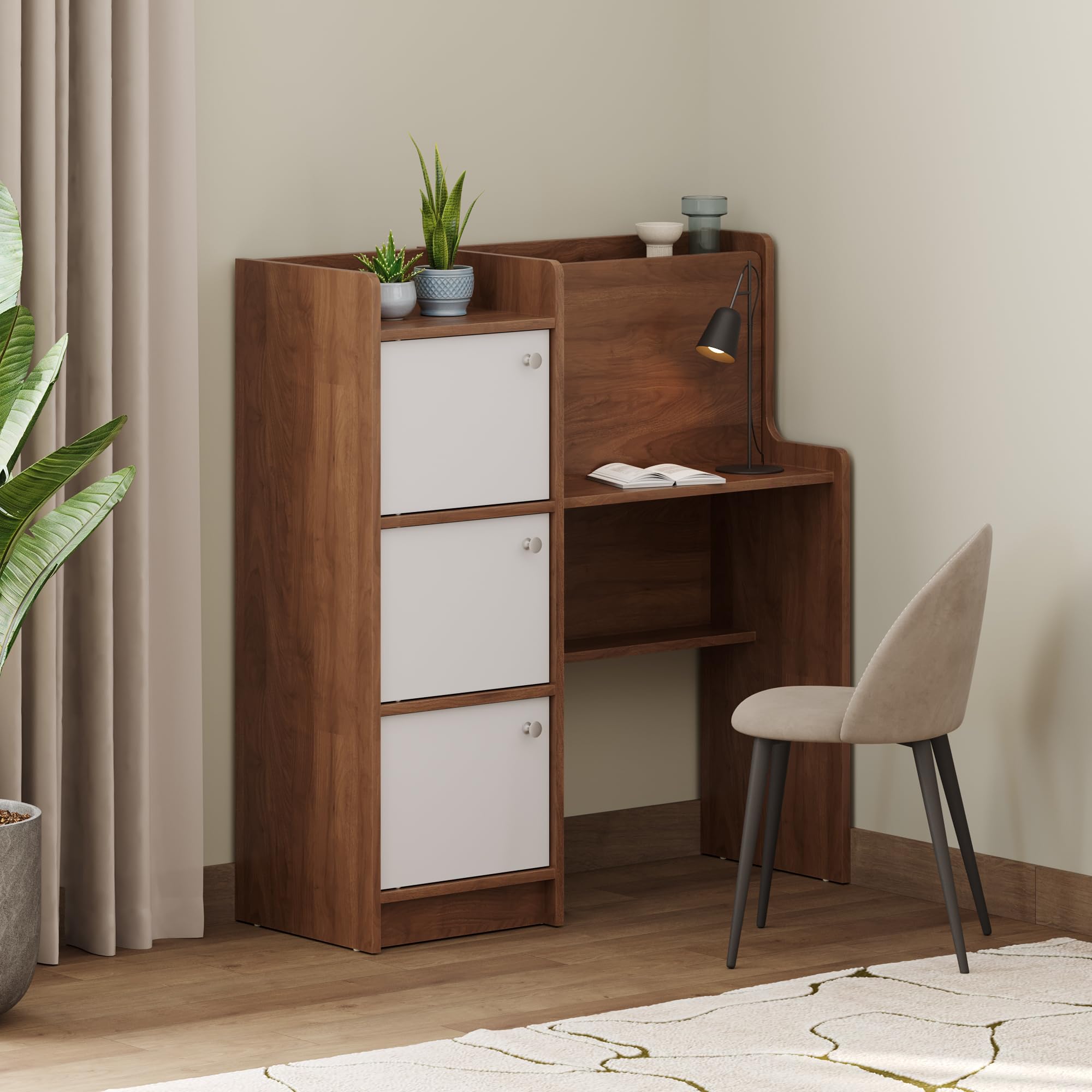 Wakefit Orvon Engineered Wood Study Table - Columbain Walnut