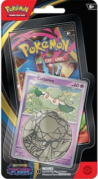 Pokemon Mega Evolution Phantasmal Flames Checklane Blister Pack 1 Booster Pack, Promo Card & Coin Cottonee